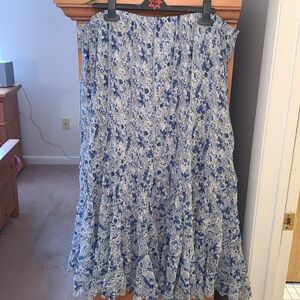 DIMRI LONG RUFFLED SKIRT